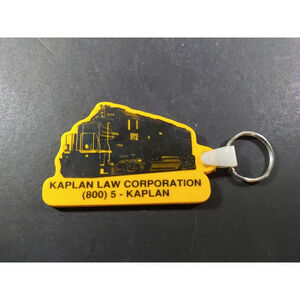 Kaplan Law Corporation Union Approved FELA Attorney Rubber Vintage Keychain